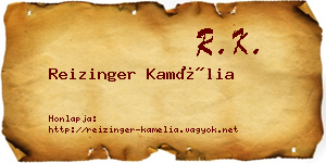 Reizinger Kamélia névjegykártya